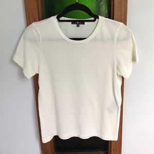 7 for All Mankind Cream Cotton SS T Shirt XS